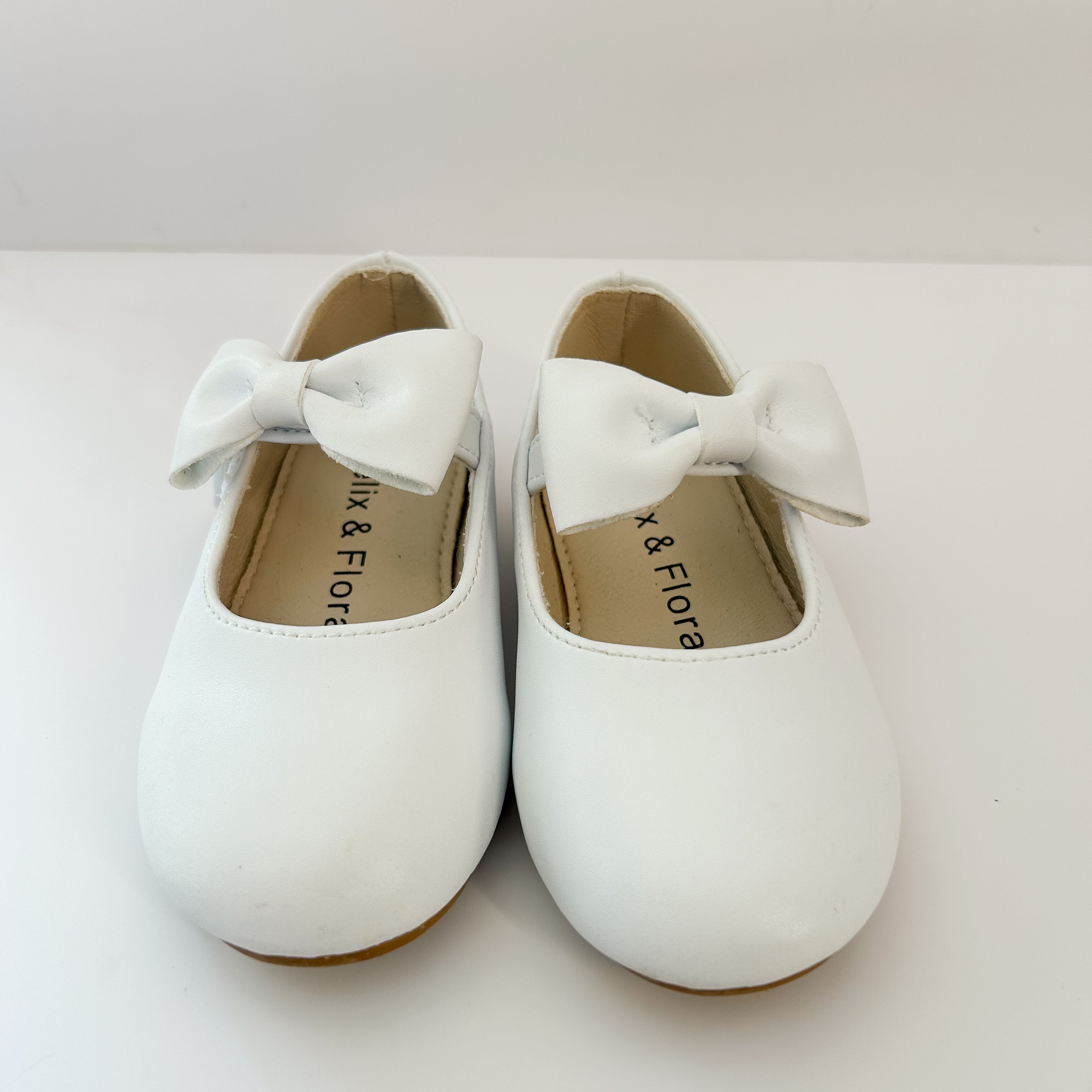 White Bow Kids Shoes